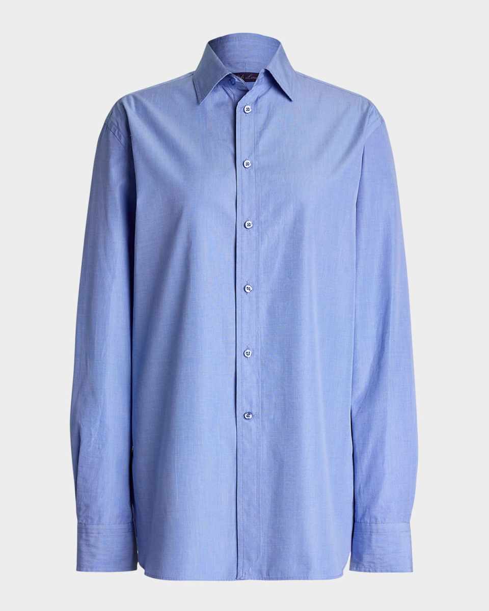 Adrien End On End Cotton Button-Down Shirt